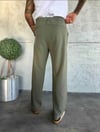 BAGGY KUMAŞ PANTOLON HAKİ