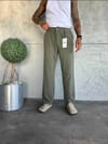 BAGGY KUMAŞ PANTOLON HAKİ