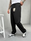 BAGGY KUMAŞ PANTOLON SİYAH