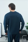 NOIR NAKIŞLI SWEAT LACİVERT