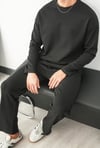 NOIR NAKIŞLI SWEAT SİYAH