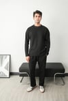 NOIR NAKIŞLI SWEAT SİYAH