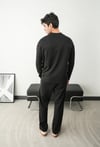 NOIR NAKIŞLI SWEAT SİYAH