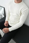 Saç Örgü Kazak Ekru