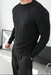 Saç Örgü Kazak Siyah