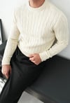 Saç Örgü Kazak Vanilya