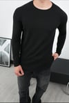WAFFLE UZUN REGLAN KOLLU SWEAT