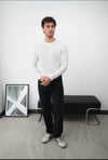 WAFFLE UZUN REGLAN KOLLU SWEAT EKRU