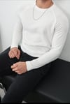 WAFFLE UZUN REGLAN KOLLU SWEAT EKRU