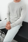 WAFFLE UZUN REGLAN KOLLU SWEAT GRİ