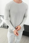 WAFFLE UZUN REGLAN KOLLU SWEAT GRİ