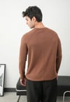 WAFFLE UZUN REGLAN KOLLU SWEAT KAHVE