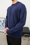 Yün Sweat Lacivert