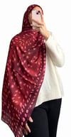 BORDO CEYLAN DESEN PAMUK SOFT ŞAL