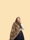 PETALYA DESEN BAMBU KRAŞ ŞAL - KAHVERENGİ