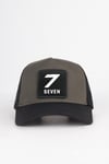 7 Numara Logolu Siyah-Haki Trucker