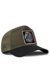 Aslan Logolu Cordura Siyah-Haki Trucker Şapka