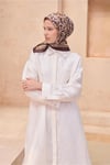 Çiçek Desen Acı Kahve Premium Soft Eşarp 11 - 13