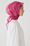 Çiçek Desen Fuşya Premium Soft Eşarp 2 - 21
