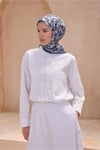 Çiçek Desen Gri Premium Soft Eşarp 11 - 14