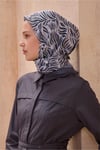 Çiçek Desen Gri Premium Soft Eşarp 8 - 19