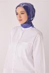 Çiçek Desen Mor Premium Soft Eşarp 2 - 19