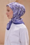 Çiçek Desen Mor Premium Soft Eşarp 8 - 14