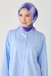 Çiçek Desen Mor Sport Eşarp 2502 - 14