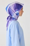 Çiçek Desen Mor Sport Eşarp 2502 - 14