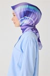 Çiçek Desen Mor Sport Eşarp 2502 - 14