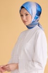 Çiçek Desen Saks Sport Eşarp 2502 - 05