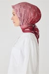 Dalgalı Desen Kırmızı Premium Soft Eşarp 1 - 12