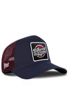 Different Wrong Logolu Lacivert-Bordo Trucker Şapka