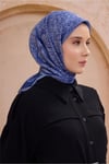 Fresh Etnik Desen Saks Twist Eşarp - 28