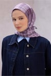 Fresh Kazayağı Deseni Mürdüm Nova Eşarp 1000 - 30