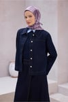 Fresh Kazayağı Deseni Mürdüm Nova Eşarp 1000 - 30