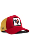 Horoz Logolu Kırmızı-Sarı Trucker Şapka