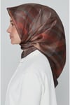 İpek Eşarp Nostalji - 8210-03 Kahve Twill