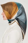 İpek Eşarp Nostalji - 8516-83 Petrol Yeşili Twill