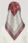 İpek Eşarp Nostalji - 8517-07 Bordo Twill