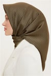İpek Eşarp Nostalji - 8733-10 Yağ Yeşili Twill