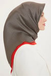 İpek Eşarp Nostalji - 8733-40 Siyah Bordo Twill