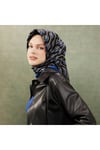 İpek Eşarp Nostalji - 8822-51 Siyah Saks Twill