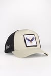 Kartal Logolu Bej-Siyah Trucker Şapka