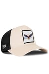Kartal Logolu Bej-Siyah Trucker Şapka