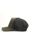 Kurt Logolu Cordura Haki-Siyah Trucker Şapka