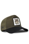 Kurt Logolu Cordura Siyah-Haki Trucker Şapka