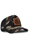 Kurt Logolu Kamuflaj-Siyah Trucker Şapka