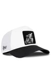 Kurt Logolu Siyah-Beyaz Trucker Şapka