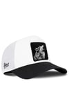 Kurt Logolu Siyah-Beyaz Trucker Şapka